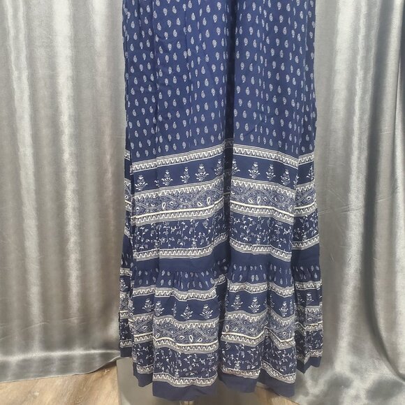 LuLu's Coveted Curated Collected Boho Paisley Low Back Maxi Dress Size M - Picture 4 of 16